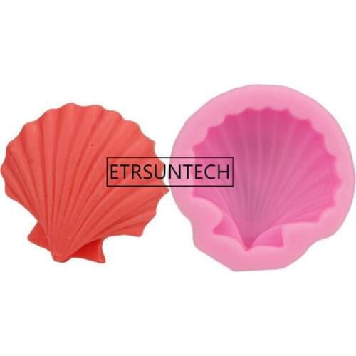 100pcs Cute Sea Shell Silicone Fondant Mold Mini Soap Mould for Sugarpaste Arts and Crafts Baking Cake Decoration