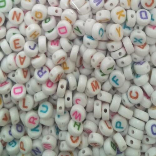 300pcs Multi Color Acrylic Letters Beads For Jewelry Making Alphabet Beads 7mm Women Children DIY Bracelet Necklace Accessories