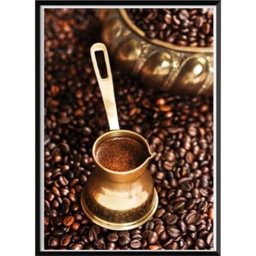 5D diamond painting full diamond coffee cup round diamond mosaic pattern home decoration DIY handmade