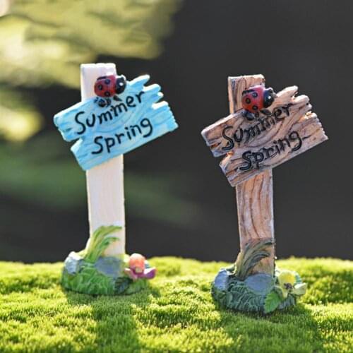 70% Dropshipping!!Outdoor ladybug guide sign Vivid shape exquisite resin ladybug guide cross sign