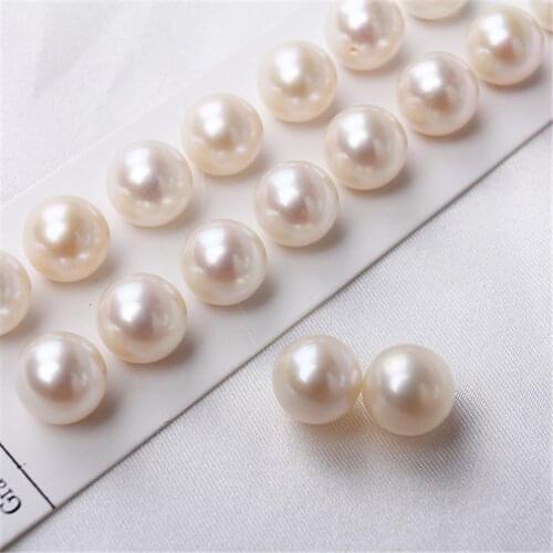 4A White Natural Pearl Jewelry Zhuji Factory Wholesale price 5.5mm 6mm 7mm 8mm Perfect Round Loose Pearl Beads Half Hole