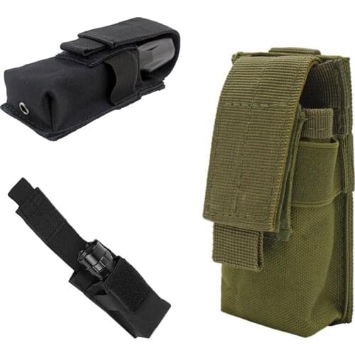 Tactical Molle M5 Flashlight Pouch Pistol Magazine Pouch Torch Holder Case Outdoor Hunting Utility EDC Tool Knife Holster Bag