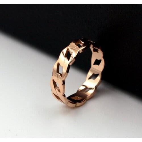 New Unique Design Wrench Head Unlimited Connection Pattern Stainless Steel Ring For Woman 3 Colors Woman Ring Wholesal E303