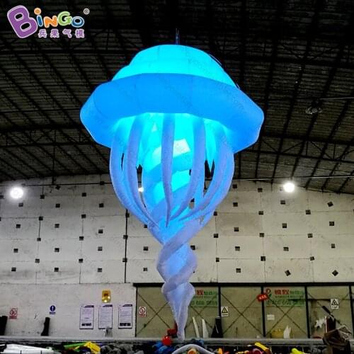 Colorful 2 meters high inflatable Jellyfish with LED lighting for party decoration / hanging jellyfish balloon toys