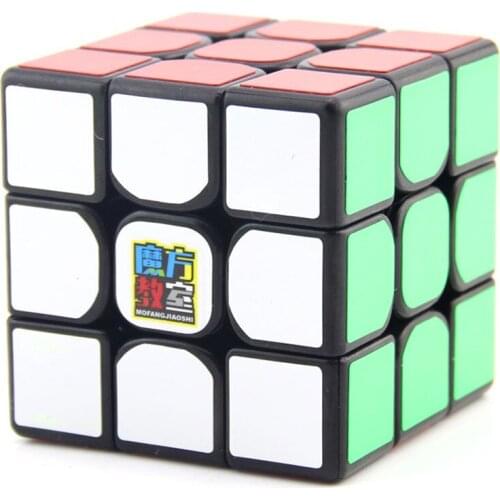 MFJS MF3RS2 3x3x3 Speed Magic Cube Twist Puzzle Toy Brain Teaser 3D IQ Game Black 3x3 Moyu 3*3*3 Ultra-Smooth 56mm WCA Safe ABS
