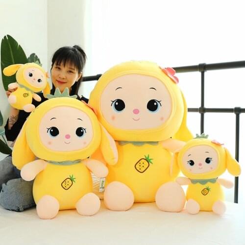 Lovely Carrot Rabbit Plush Toy for Children Stuffed Bunny Animal Doll Kids Baby Kawaii Appease Toy Cute Birthday Gift