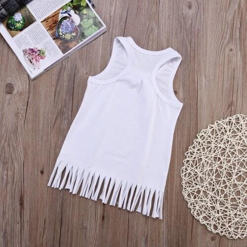 Fashion Girl Dress Newborn Baby Kid Girl Dress Sleeveless Party Dress Tassel Sundress Clothes 0-4Y