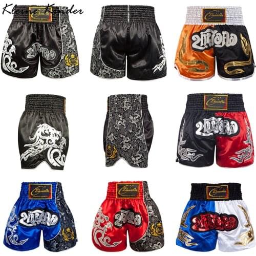 Mens Boxing Pants Printing MMA Shorts Kids Boy Kickboxing Fight Grappling Short Muay Thai Boxing Shorts Clothing Sanda Boxe