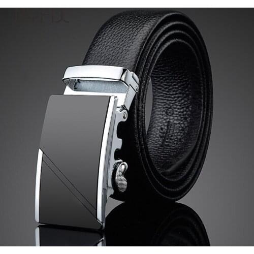 Leather belt men male genuine leather belt Automatic Buckle Fashion Designer High Quality Man belts luxury brand BL393