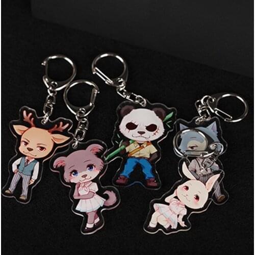 New Anime Beastars Legosi Louis Gouhin Cosplay Acrylic Figure Keychain Bags Pendant Keyring Decor Xmas Gifts