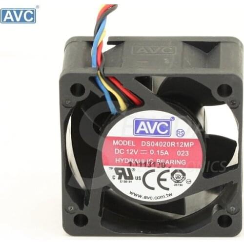 New original For AVC DS04020R12MP 4020 40mm 4cm DC 12V 0.15A 4 -pin PWM computer cpu cooling fans cooler