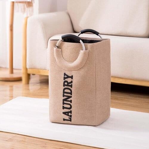 Portable Foldable Home Dirty Clothes Storage Box Basket with Handles Sundries Storage Box Organizer Laundry Bag Organization