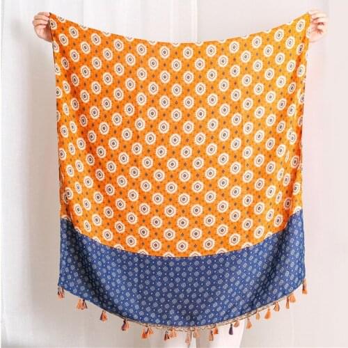 Products Silk Scarves Autumn Winter New Style Gauze Kerchief Cotton Linen-Scarf Womens hijab scarf blanket Bandana
