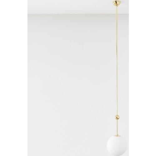 Light luxury metal chandelier minimalist restaurant bar coffee shop glass decorative chandelier