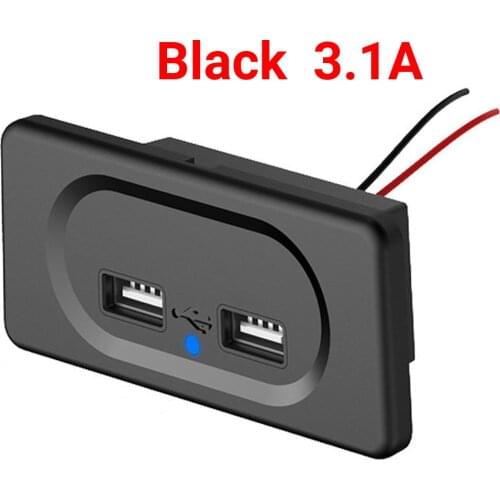 Dual USB Charger Socket 4.8A 3.1A 12V 24V for Motorcycle Auto Truck ATV Boat Car RV Bus 2.1A 2.4A Power Adapter Outlet