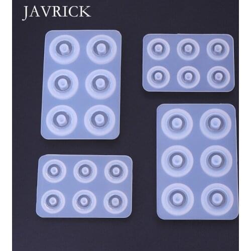 Silicone Mold Beads Round Rhombus DIY Jewelry Ring Crafts Decorative Epoxy Resin DIY Ring Accessories Jewelry Making Tool