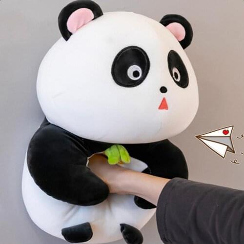 Lovely Cute Panda Plush Pillow Toys Non-deforming Interesting Expression Stuffed Animal Panda Plush Cushion Doll Toy