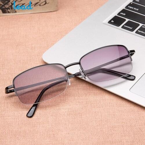 Zilead Half Frame Sun Reading Glasses Brand Alloy Shade Sunglasses Prebyopia Spectacles Driving Eyeglasses Eyewear Men&Women