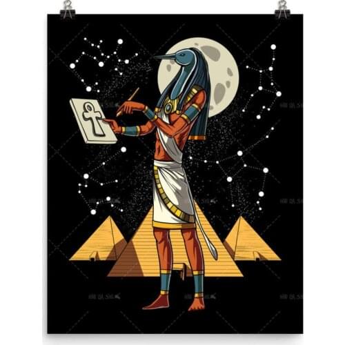 Modern Home Decor Posters Nordic Abstract Egyptian God Thoth Wall Art Canvas Painting Art Poster Print Wall Picture Living Room
