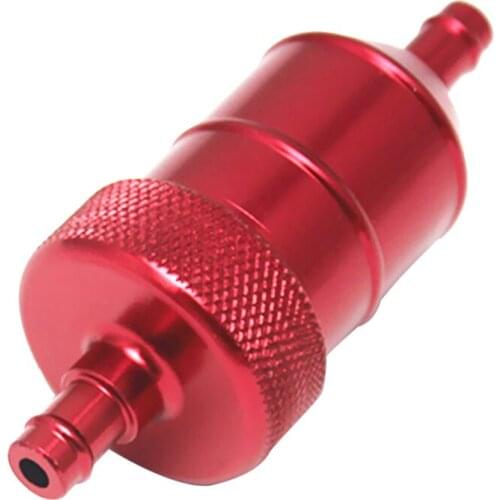 8mm 5/16'' Universal Chrome Aluminum Fuel Filter Car Petrol Diesel Inline