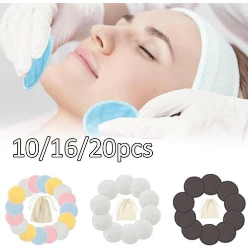 Makeup Remover Pad Washable Makeup Remover Cotton 8cm Velvet Cotton Pad Skin Care Skin Cleaning Pads