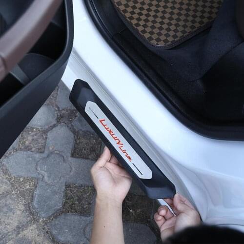 2pcs ABS Car Rear Row Door Sill Protect Plate Cover Trim for BMW X3 G01 X4 G02 2013-2019 Car Accessories With M Luxuline Logo