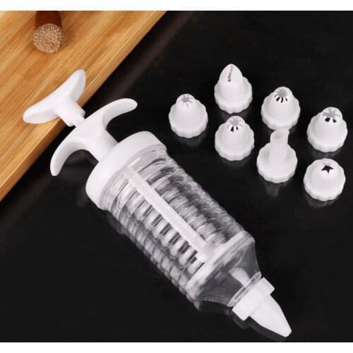 1Set For Confectionary Cookie DIY Cake Decoration Cream Gun Pastry Syringe Extruder Kitchen Gadgets Baking Accessories