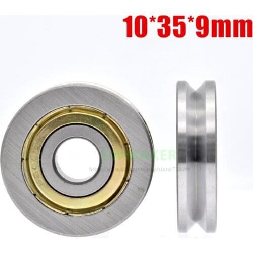 10*35*9mm V groove 6200zz non-standard bearing wheel, angle steel wire rope guide wheel/right angle mechanical rolling pulley