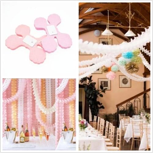 3M Four Leaf Clover Tissue Paper Garlands Wedding Party Baby Shower Supplies Hanging Decoration
