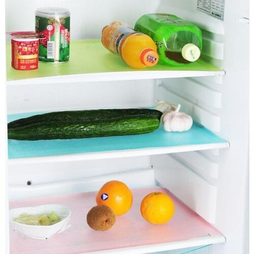 4pcs Refrigerator Pad Antifouling Mildew Moisture Tailorable Pad EVA Non-Slip Refrigerator Mats Fridge Pads