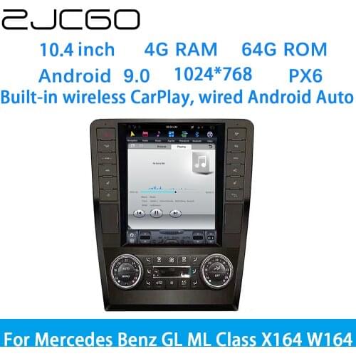 ZJCGO Car Multimedia Player Stereo GPS DVD Radio Navigation Android Screen System for Mercedes Benz GL ML Class X164 W164