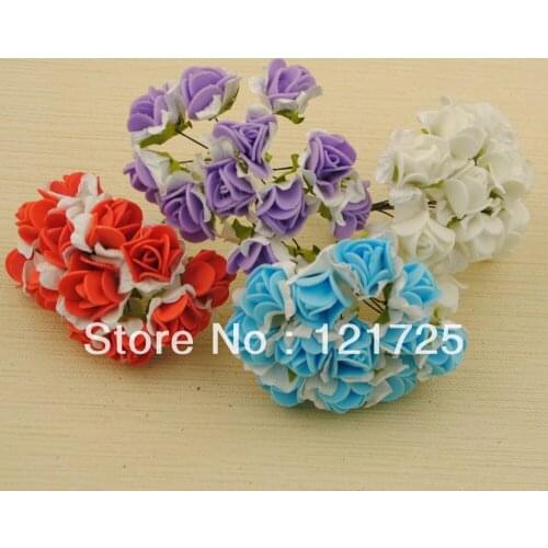Free Shipping Paper Flowers Mini artificial Flower Hand Made Small Wedding Bouquet Scrapbooking Decor