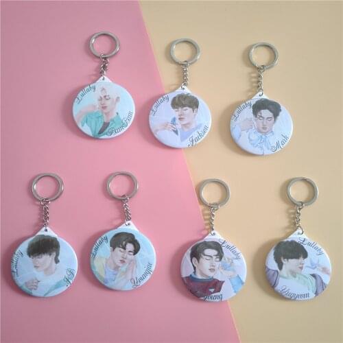KPOP Jackson YoungJae BamBam JB JinYoung Mark YuGyeom Keychain Cartoon Key Chain Ring Hanging Mirror Q Version Wholesale