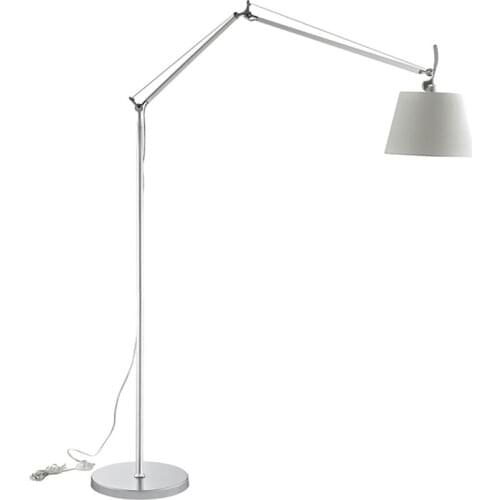 Designer double rocker fabric floor lamps bedroom study reading lamp modern living room long pole adjustable vertical lights