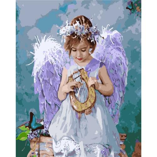 Home Decoration Wall Painting Factory Wholesale Accept Booking Little Angel Painting By Numbers