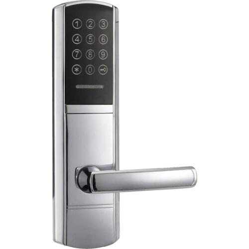 Electronic Door Lock Code, 2 ID Cards, 2 Mechanical Keys Touch Screen Keypad Digital Password Lock Keyless lk1068BS