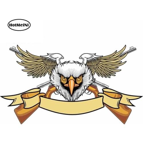 HotMeiNi 13cm x 7.4cm for Eagle and Rifles Fine Decal DIY Custom Printing Waterproof Sunscreen Car Accessories Car Sticker