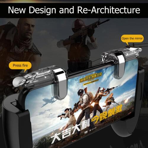 2Pcs Metal Gamepad Mobile Trigger PUBG Control Smartphone Gamepad Controller L1R1 Gaming Shooter for Iphone Android
