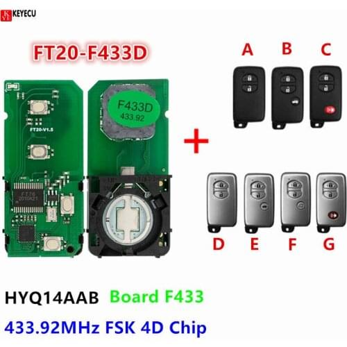 Lonsdor FT20-F433D 433.92MHz FSK Keyless Go Smart Key Board PCB 4D Chip for Toyota Prado Lexus GX460 LX460