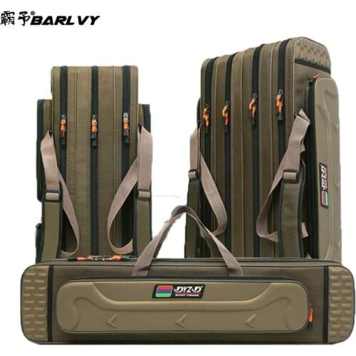 Fishing Rod Bag 2/3/4 Layer 90/100/120/125/130CM Waterproof Reel Lure Storage Gear Tackle