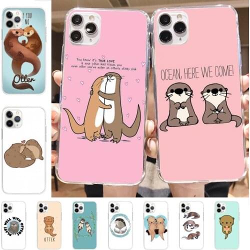 Yinuoda cute cartoon otter Phone Case for iPhone 8 7 6 6S Plus X 5S SE 2020 XR 11 12 mini pro XS MAX