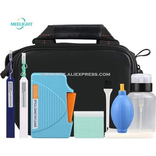 9pcs Fiber Optic Cleaning Kit Set Fiber Optic Cleaning Pen 1.25/2.5 mm Fiber Optic Cleaning Box