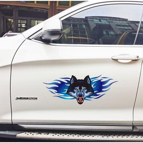 Automotive vinyl stickers auto parts super sales,reflective wolf head, car window decoration for Audi car All models are