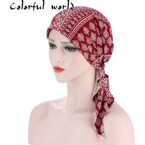 New Fashion Muslim Inner Hijabs Hats Turban Head Cap Hat Beanie Ladies Hair Muslim Scarf Cap Hair Loss Muslim headscarf hat