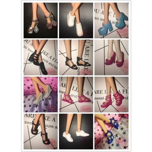 1/6 New Original multiple Colorful Doll Accessories Fashion Sneaker Flat Shoes Genuine Sandals Shoes for Barbie Doll Shoes