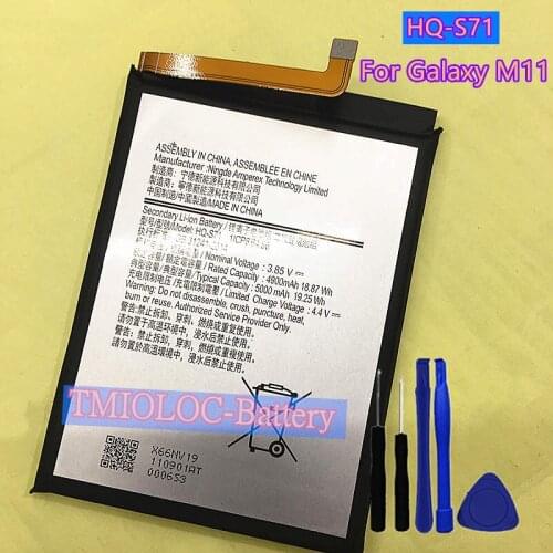 New high quality HQ-S71 5000mAh Battery For SAMSUNG Galaxy M11 battery + Tools