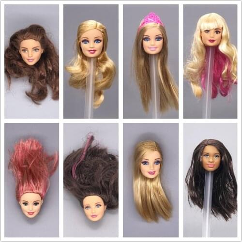Original Doll Head / Black & Normal Skin Head Doll Accessories DIY For 1/6 Doll ,Toys for Children
