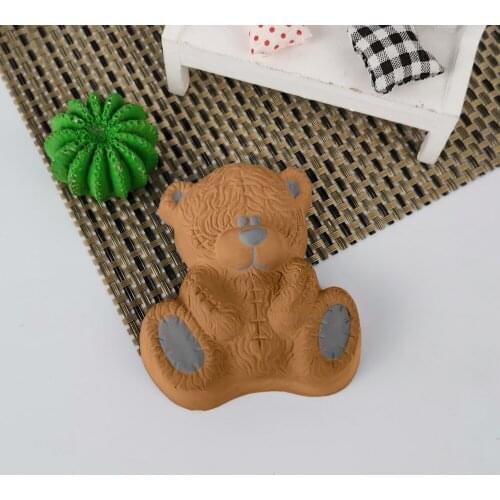 PRZY Teddy Bear Mold Soap Molds Animal Handmade Mould Silicone Molds Bear Soap Fondant Clay Resin Moulds Candle Moulds DW0268