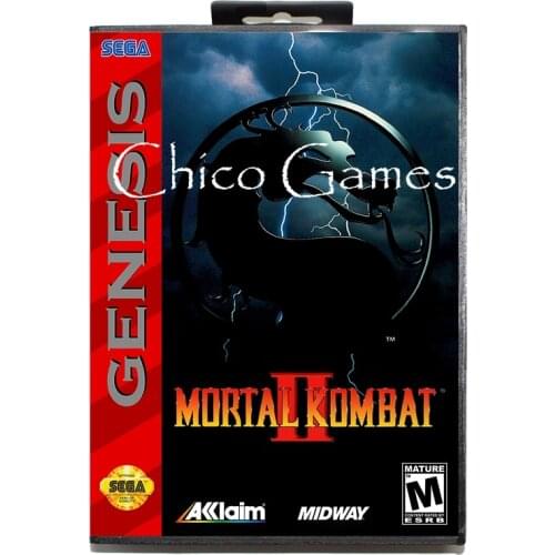 Sega MD games card - Mortal Kombat 2 for Sega MegaDrive Video Game Console 16 bit MD card