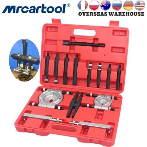 MR CARTOOL 14 Pcs Double Disc Puller Disassembly Tool Set Gearbox Steering Wheel Disassembly Bearing Puller Extractor Tools